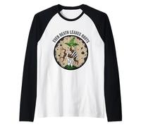 Mens Even Death Leaves Roots - Philosophical Nature Art Skull Raglan Baseball Tee
