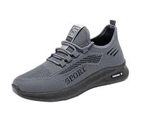 Men's Everyday Ultra Comfortable Barefoot Shoes Men's Low-Top Trainers Lightweight Breathable Mesh Trainers Non-Slip Gym Gym Comfortable Workout Casual Shoes Flexible and Flexible, gray, 10 UK