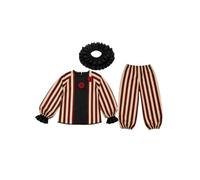 Men's Evil Clown Costume Freak Show Bloody Clown Shirt and Pants Halloween Costume for Adults