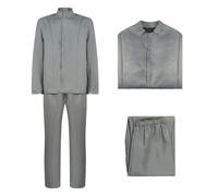 Mens Evil Doctor Grey Suit Costume Movie Villain Costume Halloween Funny 60s Villain Outfit for Adult 2XL