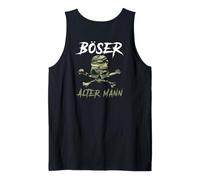 Mens Evil Old Man Camouflage Skull Backprint Tank Top