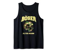 Mens Evil Old Man | Camouflage Skull Tank Top
