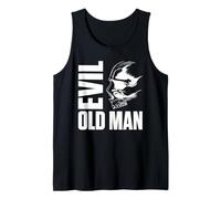 Mens Evil Old Man The Evil Old Man Skull Tank Top