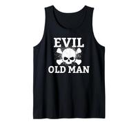 Mens Evil Old Man The Evil Old Man Skull Tank Top