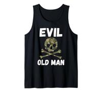 Mens Evil Old Man The Evil Old Man Skull Tank Top