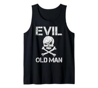 Mens Evil Old Man The Evil Old Man Skull Tank Top