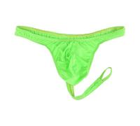 Men's Exotic Apparel Thrilling Ice Silk See Through Ring U Briefs G-Strings & Swim Thongs Funny Pants for Men UK- Smooth Pouch Breathable Comfort Seductive Design Materials Everyday (Green, One Size)