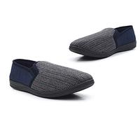 Mens Extra Large Slippers Size 13 Size 14 Size 15 Size 16 Size 6 Boys Slippers Mens Slippers Mens Carpet Slippers Mens Slip On Slippers Herringbone Slippers Navy Blue 16 UK