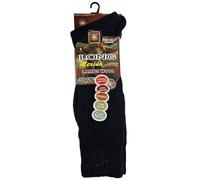 Mens Extra Longer Length Merino Lamb’s Wool Thermal Socks, Thick Warm Wool Rich Knee High Fisherman, Winter Boot Socks UK 6-11(Assorted, 1 Pair)