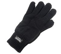 Men's Extra Warm Thermal Knitted Gloves 40g Thinsulate Lining Black Large/XLarge
