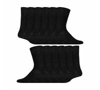 Mens Extra Wide Diabetic Socks by IOMI - 12 Pairs Cotton Non Elasticated Socks