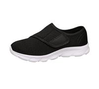 Mens Extra Wide Fit Diabetic Shoes, Lightweight Shallow Mouth Trainer, Easy Close Adjustable Orthopedic Shoes, Mesh Breathable Walking Shoe With Air Cushion Wedge, Comfort Footwear For Swollen Feet