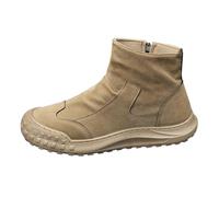 Mens Extra Wide Winter Snow Boots Warm Ankle Boots With Side Zipper Non-Slip Safety Work Booties Arch Support Orthopedic Outdoor Hiking Trekking Boot Waterproof Comfortable Thick Soled Winter Shoes
