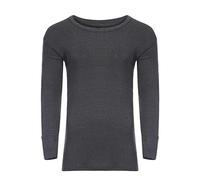 Mens Extreme Thermal Base Layer Long Sleeve Top And Legging Set, Soft Warm Winter Underwear Outdoor Ski Wear Long John Bottom Or Long Sleeve Shirt, Charcoal Grey + Shirt - XXL