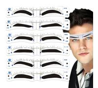 Men's Eyebrow Stencil Template with Headband - Reusable Unibrow Shaping Kit for Beginners, Adjustable Brow Shaper with Strap for Symmetrical Brows