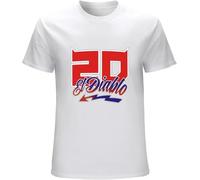 Men's Fabio Quartararo T-Shirt El Diablo World Motorcycle Rider Casual Sport Tee Shirt Tops Casual Short Sleeve Streetwear T-Shirt Black