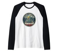 Mens Factory Worker Dad Industrial Manufacturing Father's Day Raglan Baseball Tee