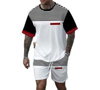 Men's Faith 3D Printed T-Shirt & Shorts Set Summer Tracksuit Set Fashion Casual 2 Piece Outfits