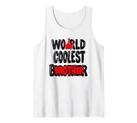 Mens Family Creative Design - World Coolest Brother 1 - Fan Fun Tank Top