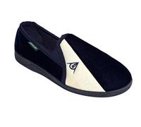 Mens Famous Dunlop WINSTON II Slippers with Super Comfort Cushioned Insock,Navy/Cream,9 UK