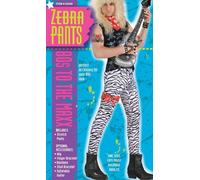 Mens Fancy Dress 1980's Rockstar Zebra Print Trousers