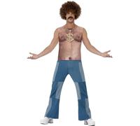 Mens Fancy Dress Costume 1970's hairy chest