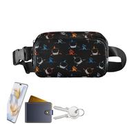 Men's Fanny Pack, Waist Bag for Women, Lightweight Waist Bag with Reflective Stripes for Men, Fashion, Versatile Belt Bag for School, Fitness, Casual, Holiday, Outdoor, Outdoor, d, see description