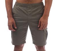 Men's Farah Crane Organic Stretch Twill Cargo Shorts in Green