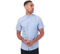 Men's Farah Drayton Modern Fit Short Sleeve Oxford Shirt in Blue