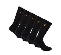 Men's Farah Tommley 5-Pack Sports Crew Socks in Black