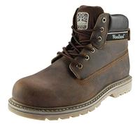 Woodland GLENN Mens Leather Lace-Up Goodyear Welted Boots Brown - UK 7