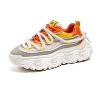 Men's Fashion Chunky Trainers, Breathable Mesh Platform Dad Sneakers, Lightweight Height Increasing Walking Shoes, Y2K Non-Slip Athletic Streetwear