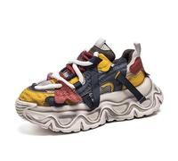 Men's Fashion Chunky Trainers, Breathable Mesh Platform Dad Sneakers, Lightweight Height Increasing Walking Shoes, Y2K Non-Slip Athletic Streetwear