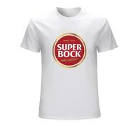 Men's Fashion Leisure Cool Man Super Bock Beer Portugal T-Shirt Harajuku 100% Cotton Graphics T-Shirt Tops White 3XL