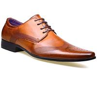 Mens Fashion New Brown Leather Shoes Formal Smart Dress Black 10 UK 44 EU