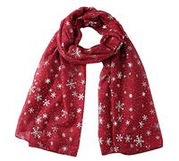 men's fashion sale warehouse clearance Womens Scarves Ladies Winter Scarf Classic Christmas Snowflake Print Fashion Warm Scarf Long Tassel Shawl Stole Soft Warm Wool Spinning presents for women