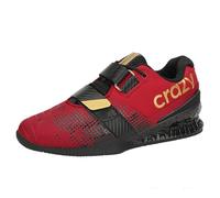Men's Fashion Squat Deadlift Sneaker, Non Slip Powerlifting Gym Sport Cross Trainer for Heavy Lifting, Deadlifting, Weightlifting,Red,5 UK