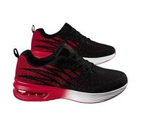 Mens Fashion Stripe Casual Running Shoes - Breathable Mesh Upper, Lightweight PU Sole, Air Cushioned, Lace-Up Closure(Mixed Color,6.5)