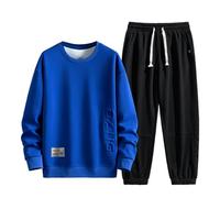 Mens Fashion Sweatsuits Hoodie Joggers Sets Comfy Soft Sweatshirt Unisex Jogging Tracksuit Everyday Essential Fleece Plain Activewear Set For Fitness Training