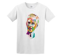 Men's Fashion T Shirts Ellen Degeneres Color Art Pure Cotton is More Hygroscopic White_O Neck Tee