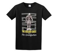 Men's Fashion T Shirts Platz Golden Eagle Un Age Gym Fitness Tom Legs Twin Needle Sleeves and Hem Black L