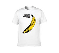 Men's Fashion T Shirts Velvet Underground Banana Rock N Roll Band Retro Comfortable Fabrics to accompany You All Summer White
