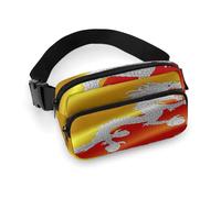 Men's Fashion Waist Bag, Portable Belt Bag, with Adjustable Strap for Running Hiking Traveling Flag of Bhutan