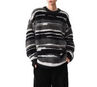 Men'S Fashion,Work Jumpers For Men,Men's Sweater Coat Knitwear with Cozy Soft Blend and Striped Design for Daily Leisure and Cold Weather Comfort in Autumn Winter (Black, XL)