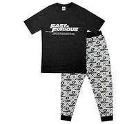 Mens Fast & Furious Pyjamas | Official Licensed Movie Pj Sets, Large Black