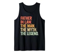 Mens Father-in-Law The Man The Myth The Legend Retro Design Tank Top
