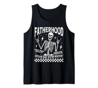 Mens Fatherhood Some Days I Rock It Father's Day Skeleton Dad Tank Top
