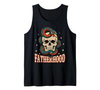 Mens Fatherhood Vintage Husband Cool Daddy Papa Father's Day Tank Top