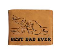 Men's Father's Day Wallet - Stylish PU Leather Sturdy Workmanship Organized Card Slots Slim Short Design | Cash and Photo Storage Gift for Teacher or Men Daily