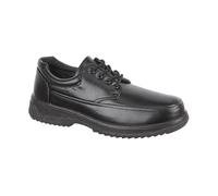 Men's Faux Leather Lace Up Formal Work Boys Oxford Shoes, Lightweight, Comfortable, Black, UK Sizes 6-12 (Black, UK Footwear Size System, Adult, Men, Numeric, Medium, 11)